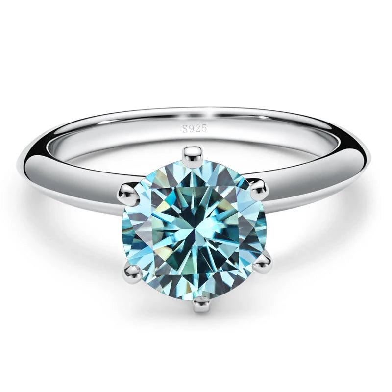 GRA Certified Moissanite Ring VVS1 Lab Diamond Solitaire Ring For Women Engagement Promise Wedding Band Jewelry