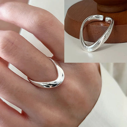 VENTFILLE 925 Sterling Silve Love Heart  Ring for Women Girl Gift Line Pearl Korean Sweet  Jewelry Birthday Gift Dropshipping