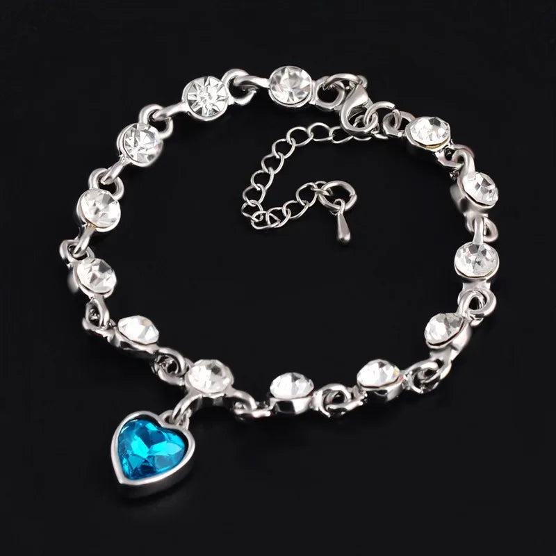 Zhenrong Foreign Trade Hot-selling Fashion High-quality Crystal Romantic Love Bracelet Women's Korean Version Jewelry