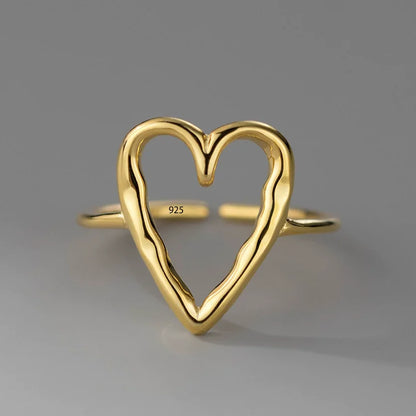 VENTFILLE 925 Sterling Silve Love Heart  Ring for Women Girl Gift Line Pearl Korean Sweet  Jewelry Birthday Gift Dropshipping
