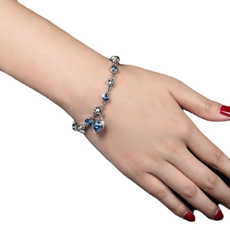 Zhenrong Foreign Trade Hot-selling Fashion High-quality Crystal Romantic Love Bracelet Women's Korean Version Jewelry