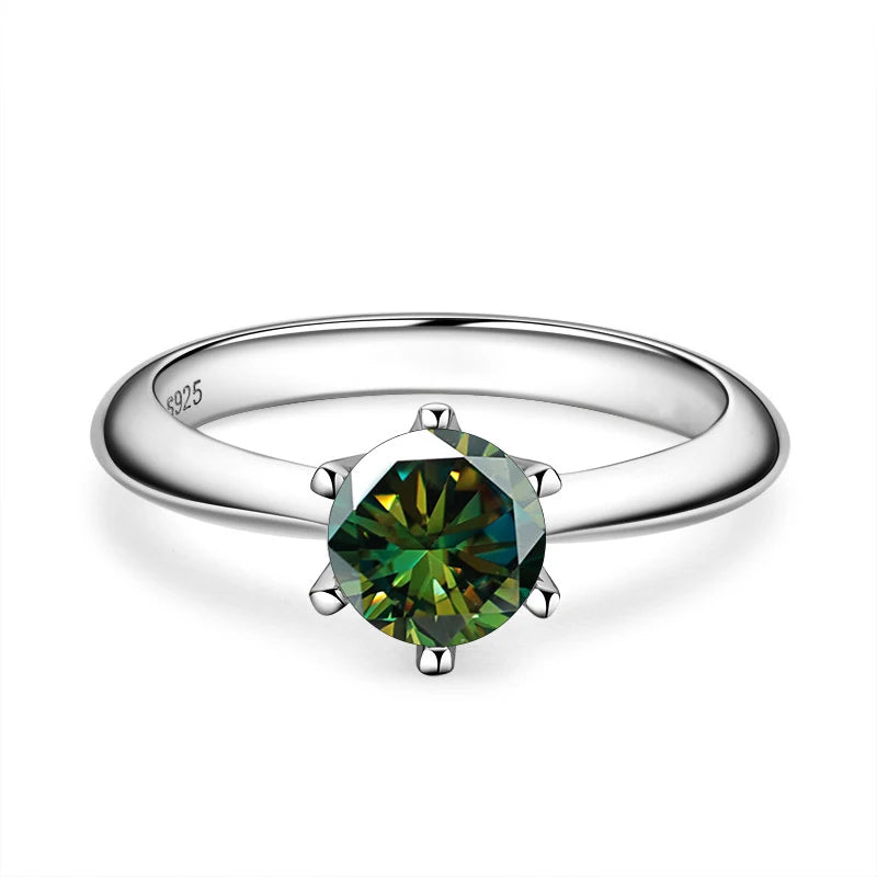 GRA Certified Moissanite Ring VVS1 Lab Diamond Solitaire Ring For Women Engagement Promise Wedding Band Jewelry