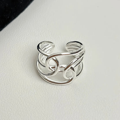 VENTFILLE 925 Sterling Silve Love Heart  Ring for Women Girl Gift Line Pearl Korean Sweet  Jewelry Birthday Gift Dropshipping