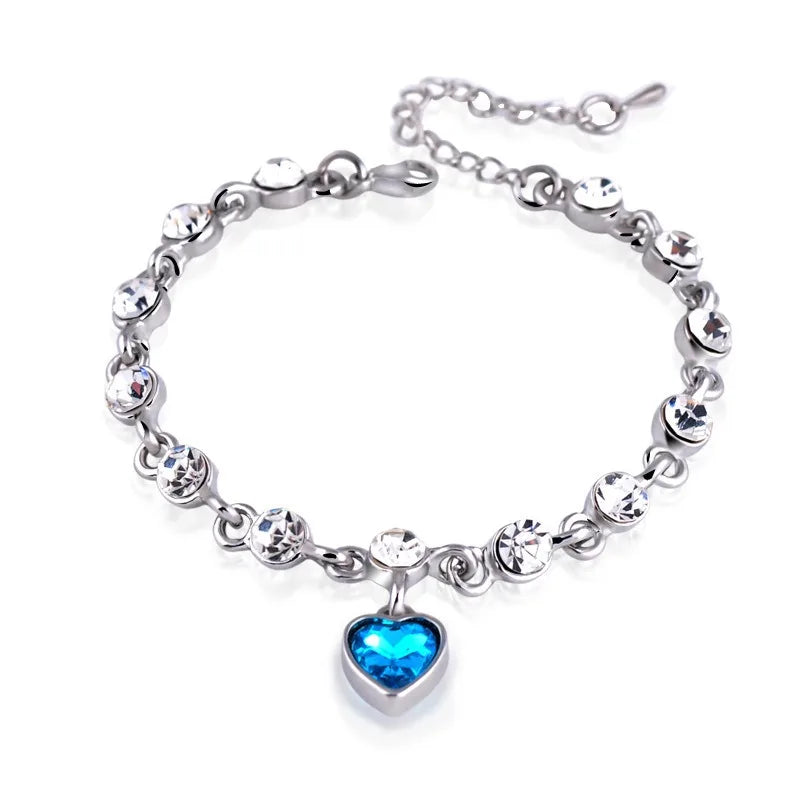 Zhenrong Foreign Trade Hot-selling Fashion High-quality Crystal Romantic Love Bracelet Women's Korean Version Jewelry