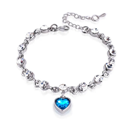 Zhenrong Foreign Trade Hot-selling Fashion High-quality Crystal Romantic Love Bracelet Women's Korean Version Jewelry