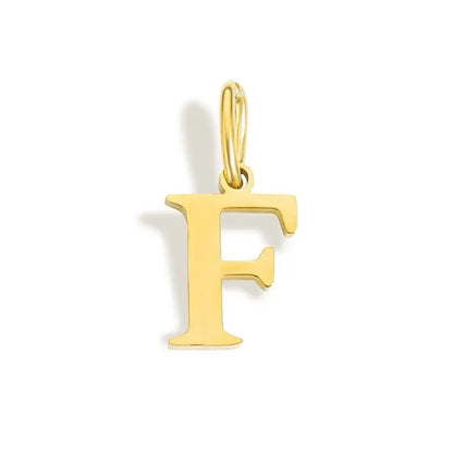 26 Letter Alphabet Initial 10mm Charm Pendant Jewelry Gold Stainless Steel Simple PVD Plated DIY Necklace Bracelet Jewelry