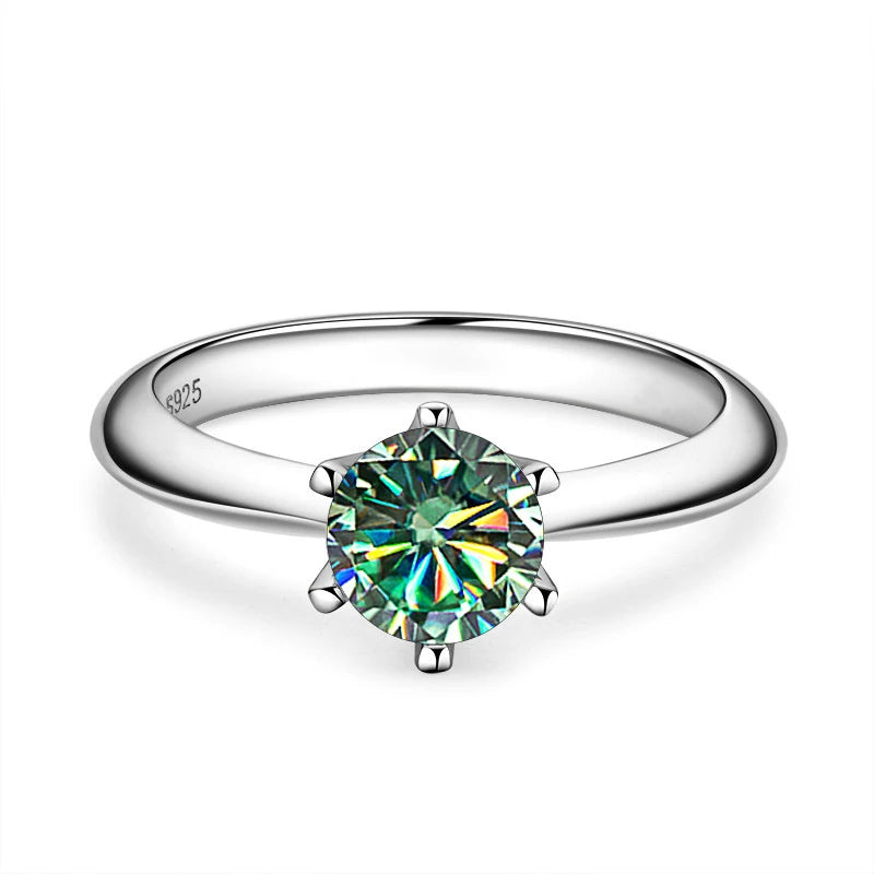 GRA Certified Moissanite Ring VVS1 Lab Diamond Solitaire Ring For Women Engagement Promise Wedding Band Jewelry